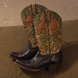 Lizard Western Frye Boots
